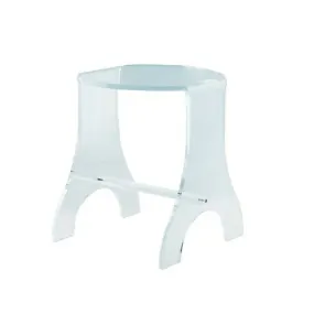 Tabouret de salle de bain en plexiglas