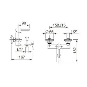 Gruppo vasca con kit doccia - rubinetti bagno