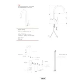 rubinetto cucina risparmio energetico - rubinetti cucina - scheda tecnica