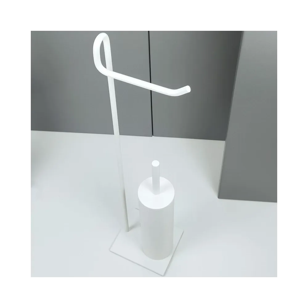 Badezimmer-Stehlampe aus lackiertem Edelstahl AISI304 – Sockel 13 x 15 cm