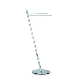 Support pour lavabo de salle de bain en laiton chromé, design ovale incliné