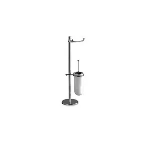 Support de toilette de salle de bain en laiton chromé avec composants réglables
