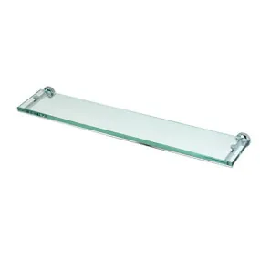 Mensola porta oggetti da bagno cm 60 linea Dance in ottone cromato e vetro