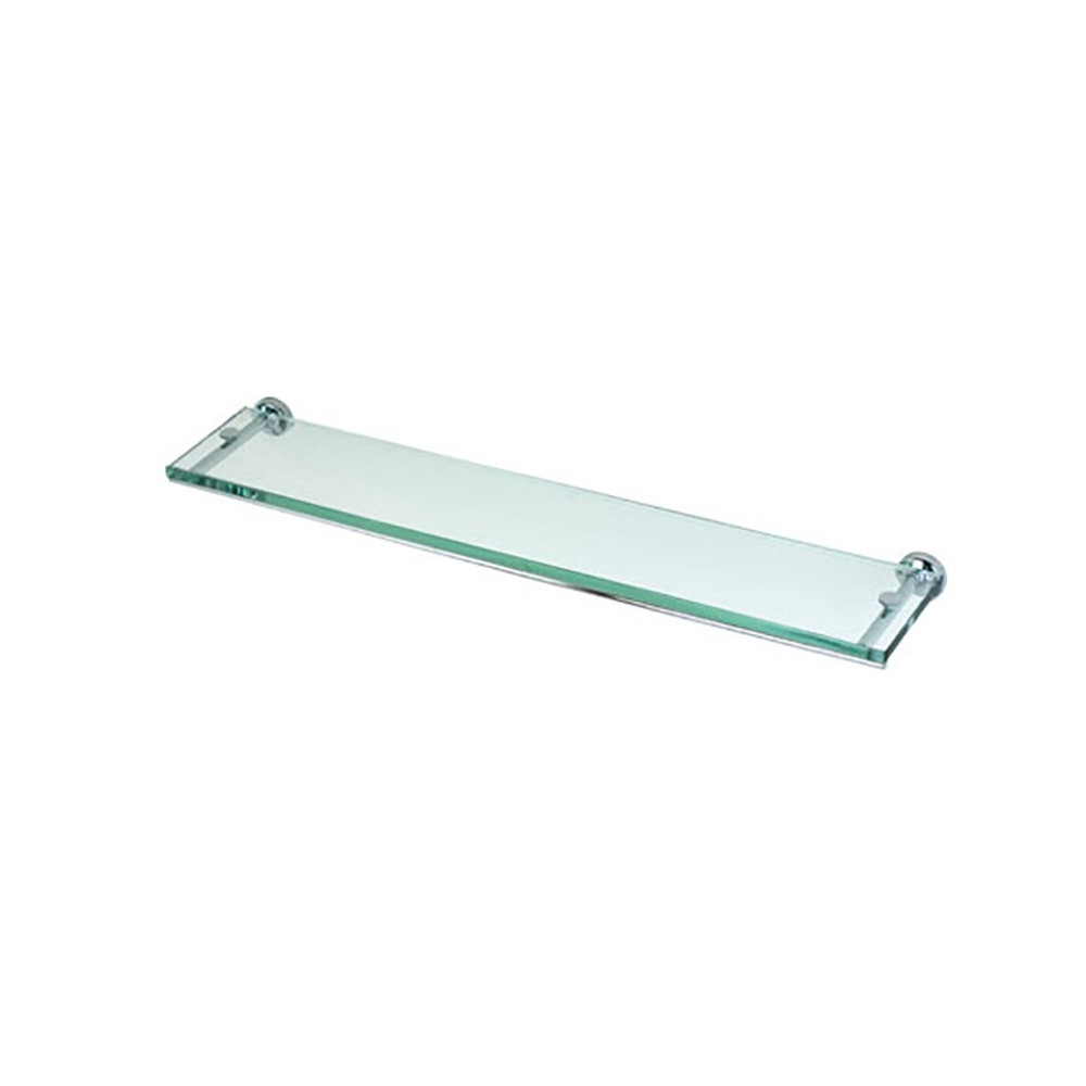 Mensola porta oggetti da bagno cm 60 linea Dance in ottone cromato e vetro