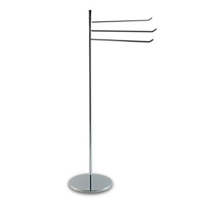 Porte-serviettes de salle de bain avec porte-serviettes réglable, base ronde - support de salle de bain