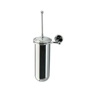 Porte-brosse WC mural de salle de bain Elite Line en laiton chromé