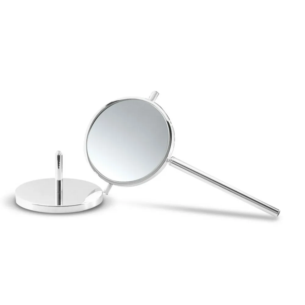 Miroir grossissant amovible sur pied.