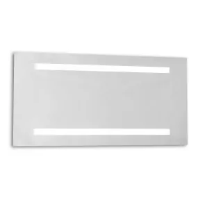 Miroir avec éclairage néon intégré et sablage.