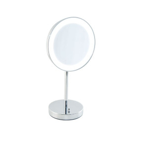 Miroir grossissant de comptoir avec lumière LED à piles