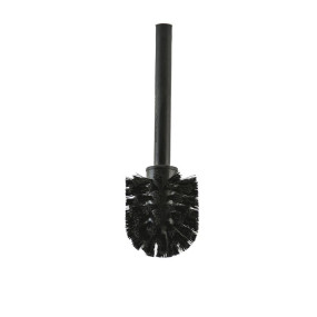 Poils de rechange pour brosse de toilette noire pour salle de bain - d. 6,5 cm x 21,5 cm