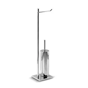 Punk Silver - piantana bagno antibatterica in ottone cromato