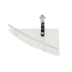 Eckduschregal aus verchromtem Messing und Plexiglas – Duschzubehör