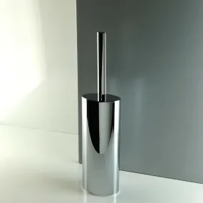 Porta scopino da bagno ovale a terra - pavimento in ottone cromato