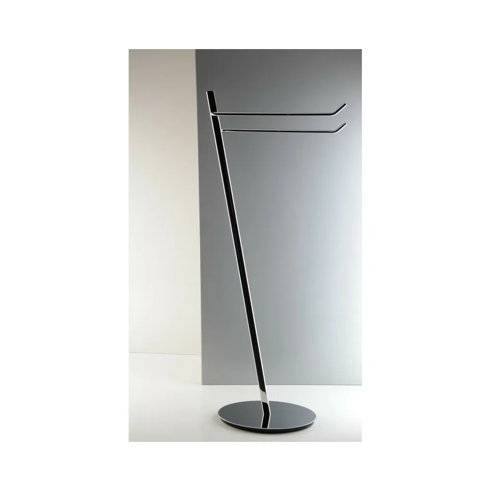 Support pour lavabo de salle de bain en laiton chromé, design ovale incliné