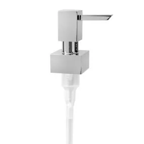 Dosatore sapone - ricambio completo quadrato ottone cromato - accessori bagno