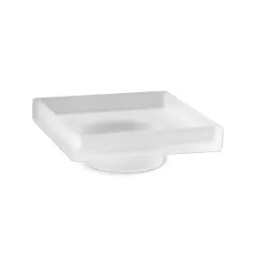 Ricambio vetro satinato sapone bagno quadrato 