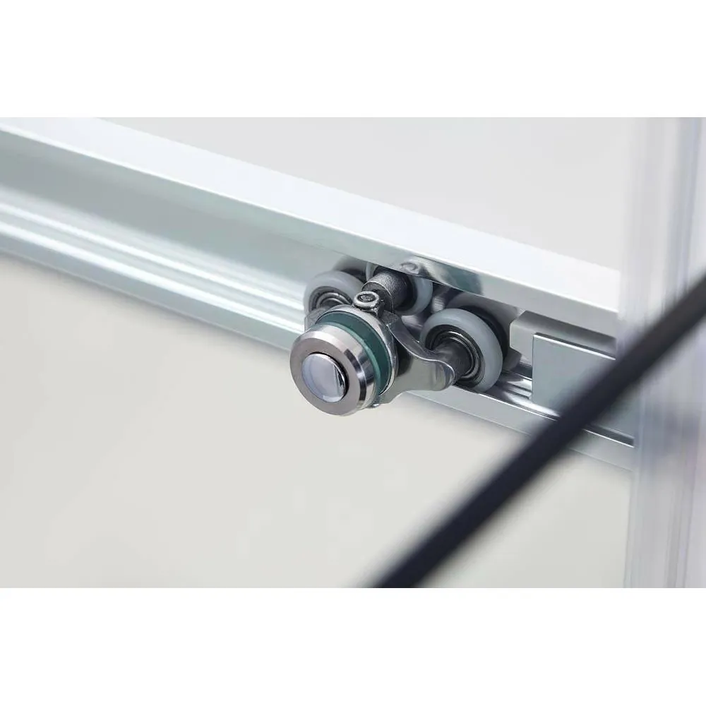 Box doccia 2 lati cristallo 6 mm trasparente anticalcare doppia porta scorrevole