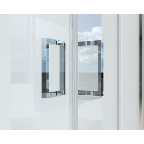Particolare maniglia acciaio inox Aisi 304 lucido
