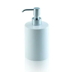 Dispenser - dosatore di sapone liquido da appoggio in ceramica e ottone cromato