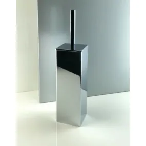 Porta scopino da bagno quadrato a terra - pavimento in ottone cromato