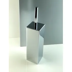 Porta scopino da bagno antibatterico quadrato a terra - pavimento in ottone cromato