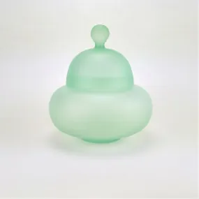 Outlet complementi bagno - porta oggetti vetro verde