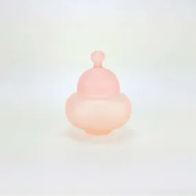 Outlet complementi bagno - porta oggetti vetro rosa