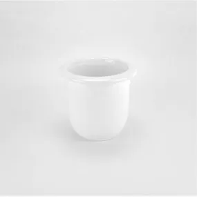 Outlet complementi bagno - porta bicchiere ceramica bianca