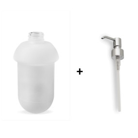Accessoires de salle de bain de rechange - distributeur de salle de bain de remplacement complet avec verre satiné + distributeu