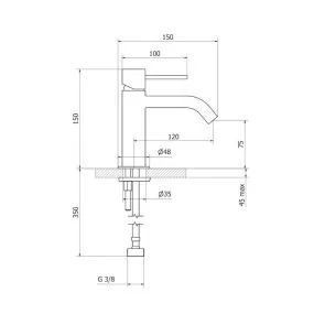 Miscelatore lavabo - rubinetti bagno - scheda tecnica