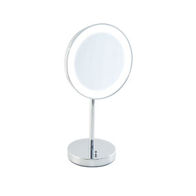 Specchio ingranditore da bagno con luce Led batteria da appoggio