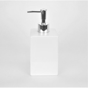 Dosatore sapone quadrato ceramica - oggettistica bagno
